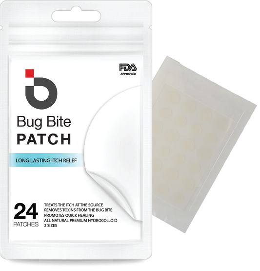 Bug Bite Patch - Long Lasting Itch Relief, Heals at the Source, All Natural, FDA approved, 24 Patches